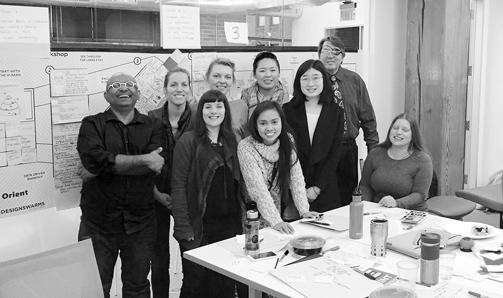Photo of Chickee's team at the Design Swarm Seattle 2017 headed by Surya Vanka.